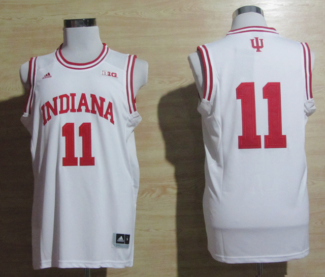 NCAA Indiana Hoosiers 11 Isiah Thomas White College Basketball Jersey